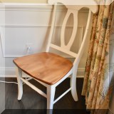 F22. Set of 6 white Napoleon chairs. Made in Canada. 40”h 